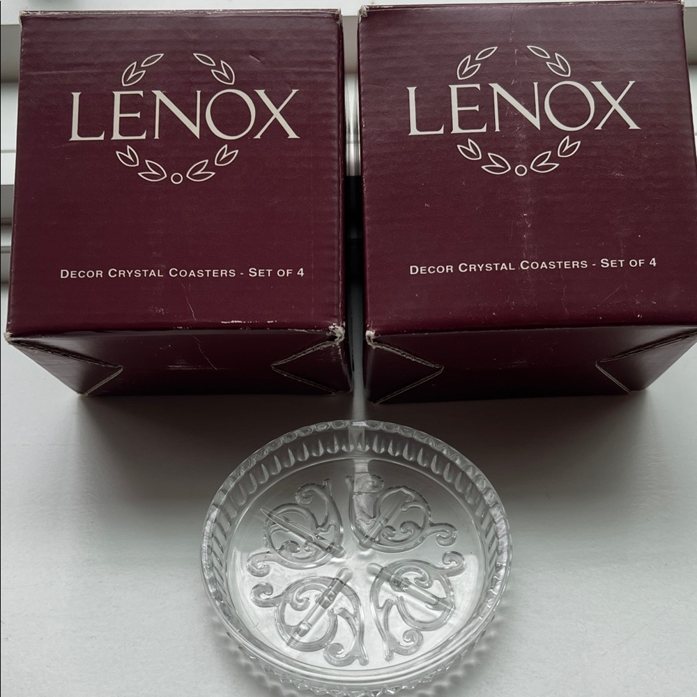 Lenox NWT Crystal Coasters Set of Eight